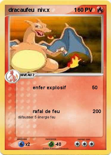 Pokemon dracaufeu  niv.x                1    