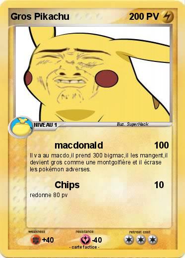 Pokemon Gros Pikachu