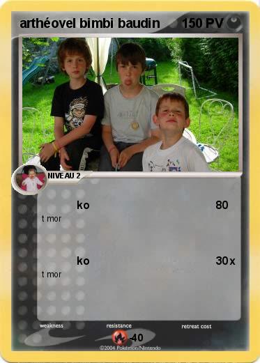 Pokemon arthéovel bimbi baudin