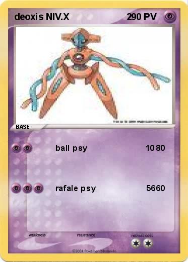 Pokemon deoxis NIV.X                      2