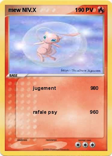 Pokemon mew NIV.X                         1