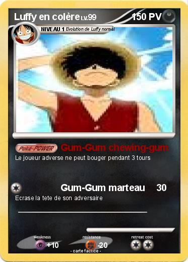 Pokemon Luffy en colère