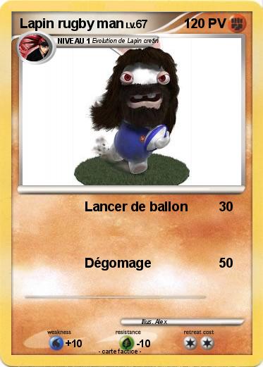 Pokemon Lapin rugby man