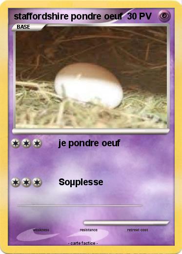 Pokemon staffordshire pondre oeuf