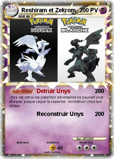 Pokemon Reshiram et Zekrom