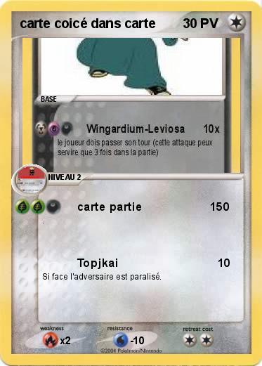 Pokemon carte coicé dans carte