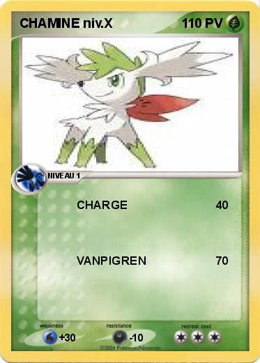 Pokemon CHAMINE niv.X                                           