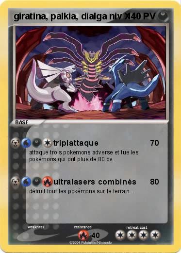 Pokemon giratina, palkia, dialga niv X