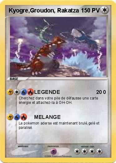 Pokemon Kyogre,Groudon, Rakatza 