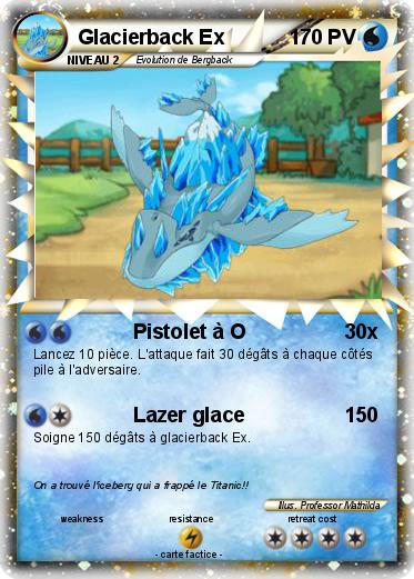 Pokemon Glacierback Ex