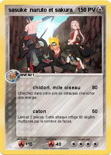 Pokemon sasuke  naruto et sakura 