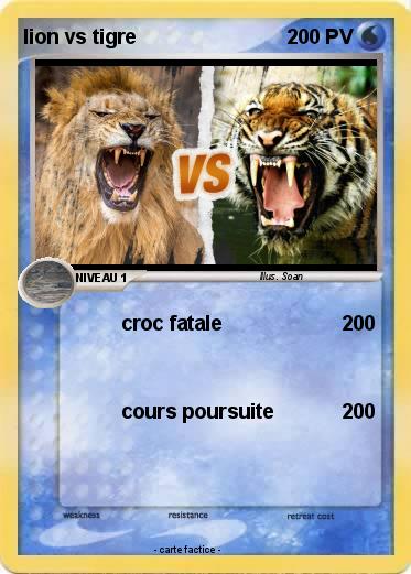 Pokemon lion vs tigre