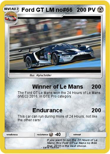 Pokemon Ford GT LM no#66