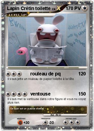 Pokemon Lapin Crétin toilette