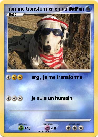 Pokemon homme transformer en dalmatien