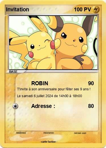 Pokemon Invitation