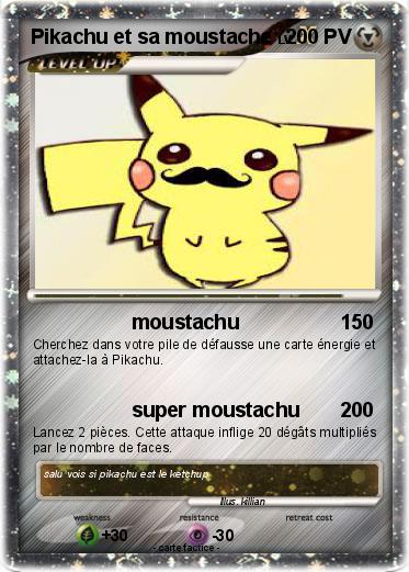 Pokemon Pikachu et sa moustache