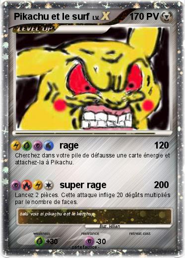 Pokemon Pikachu et le surf