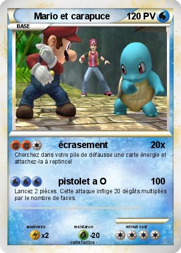 Pokemon Mario et carapuce