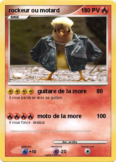 Pokemon rockeur ou motard