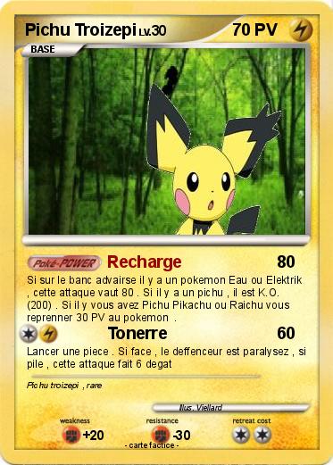 Pokemon Pichu Troizepi