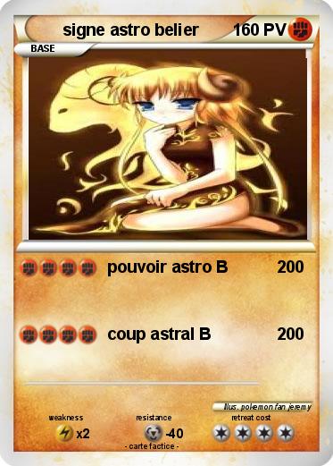 Pokemon signe astro belier