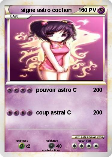 Pokemon signe astro cochon
