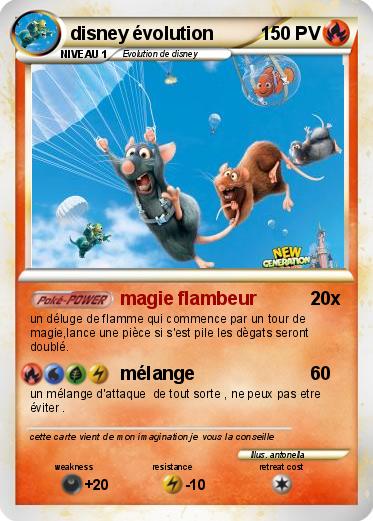 Pokemon disney évolution