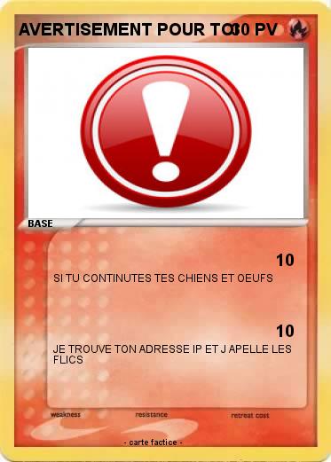 Pokemon AVERTISEMENT POUR TOI