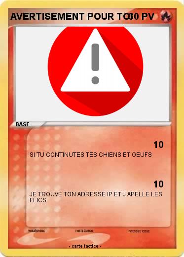 Pokemon AVERTISEMENT POUR TOI