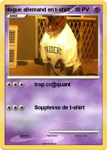 Pokemon dogue allemand en t-shirt