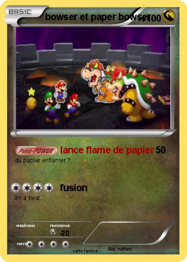 Pokemon bowser et paper bowser