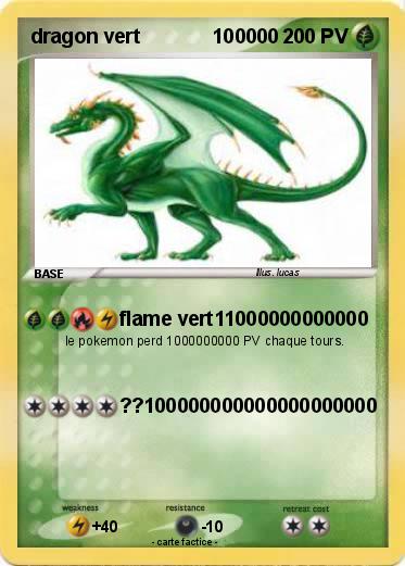 Pokemon dragon vert             100000