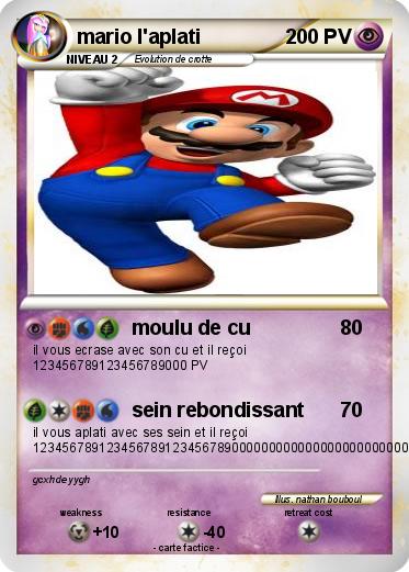 Pokemon mario l'aplati