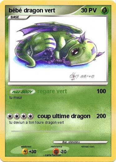 Pokemon bébé dragon vert