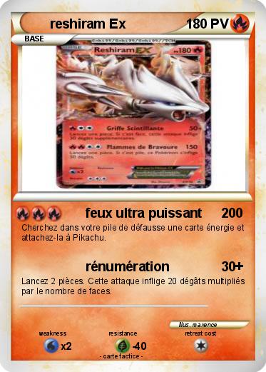 Pokemon reshiram Ex