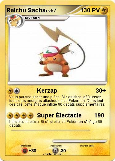 Pokemon Raichu Sacha