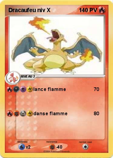 Pokemon Dracaufeu niv X