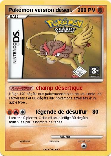Pokemon Pokémon version désert