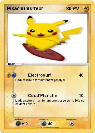 Pokemon Pikachu Surfeur