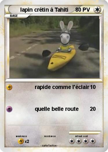 Pokemon lapin crétin à Tahiti