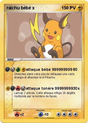 Pokemon raichu bébé x                                 
