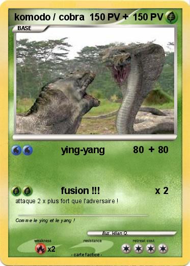 Pokemon komodo / cobra  150 PV +