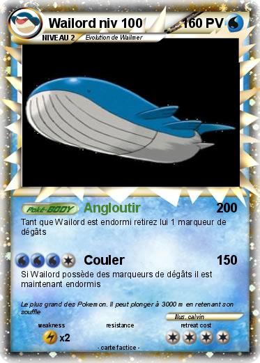 Pokemon Wailord niv 100