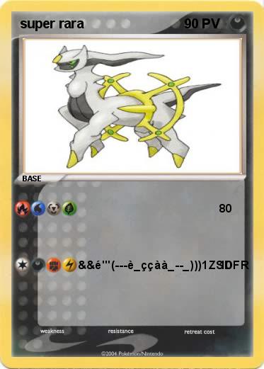 Pokemon super rara