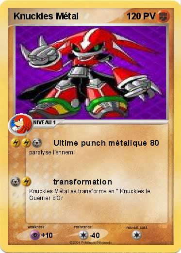 Pokemon Knuckles Métal