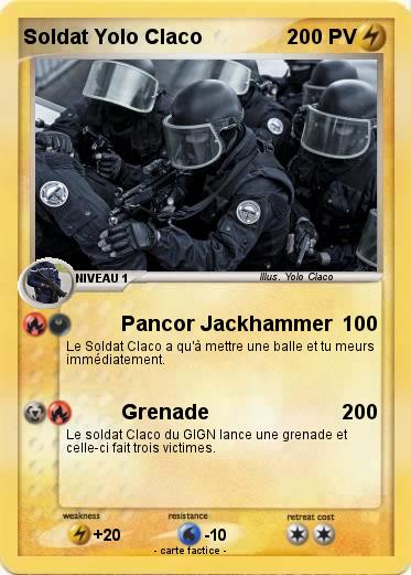 Pokemon Soldat Yolo Claco