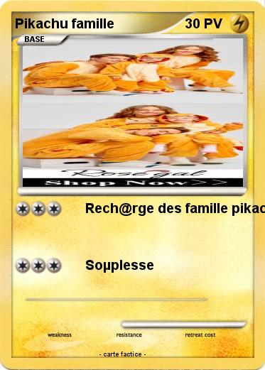 Pokemon Pikachu famille