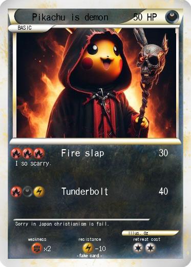Pokemon Pikachu is demon