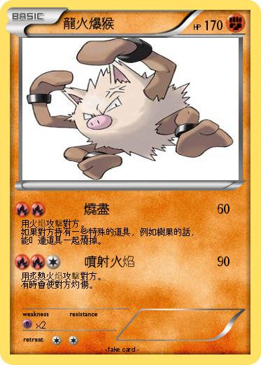 Pokemon 龍火爆猴